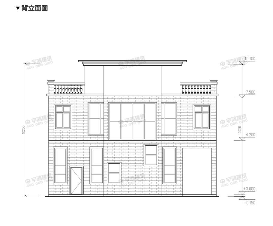 13mx16m歐式帶商鋪農(nóng)村自建房圖紙