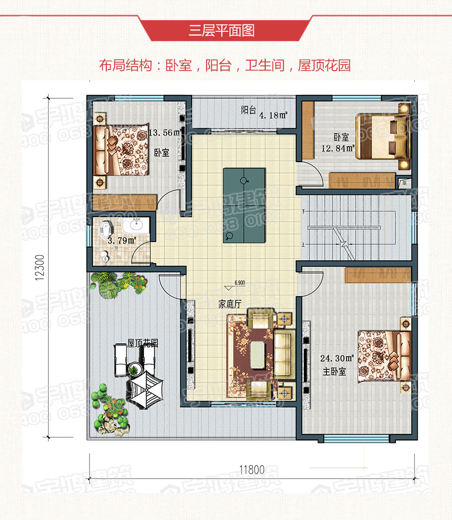 140平漂亮帶車庫四層別墅設(shè)計(jì)圖紙