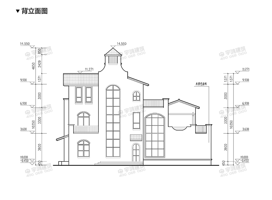 240平西班牙風復式農村別墅設計圖紙