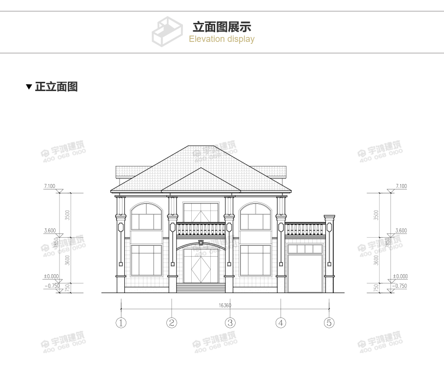 25萬帶車庫農(nóng)村自建別墅設計圖紙