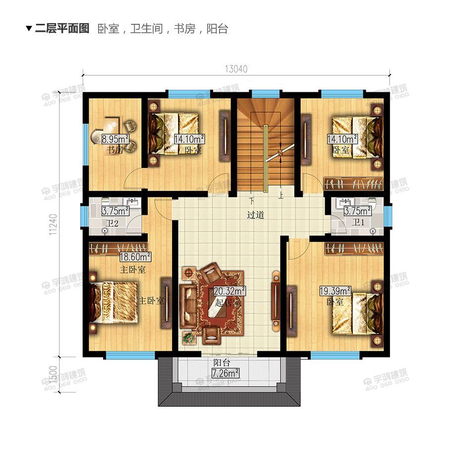 30萬樸素農村別墅設計圖紙及效果圖