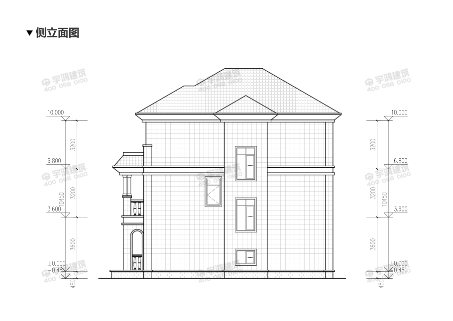 170平帶地下室新農村三層自建房設計圖紙