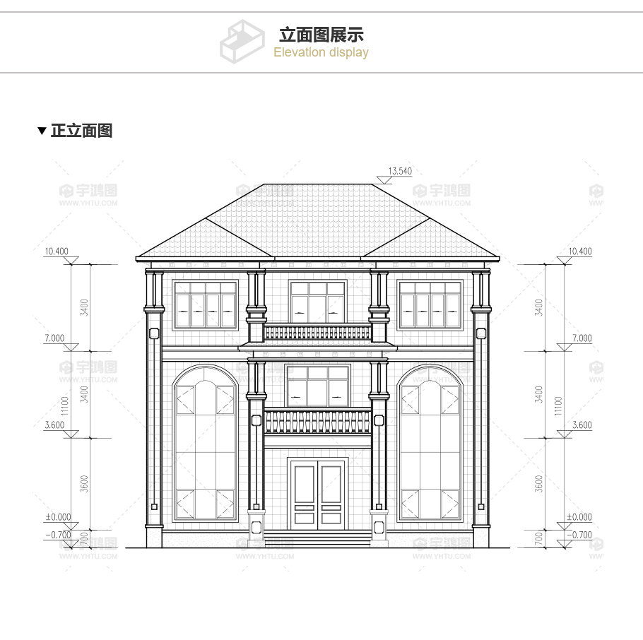 2019最新農村自建房設計圖歐式三層