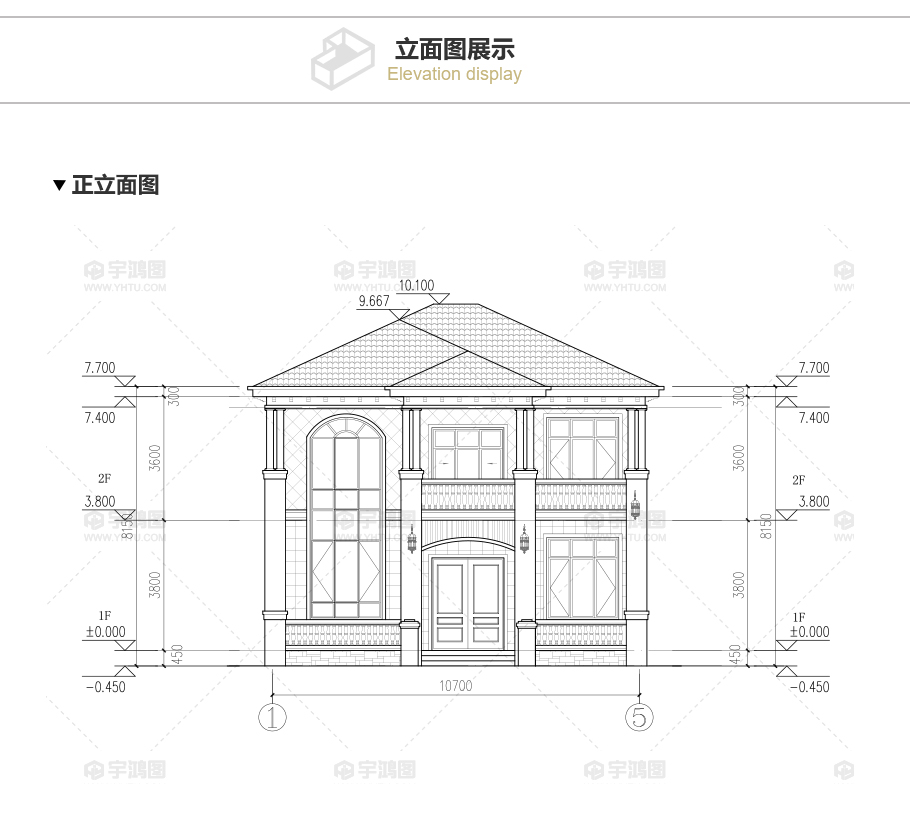 新農(nóng)村兩層歐式別墅設(shè)計圖帶復(fù)式客廳